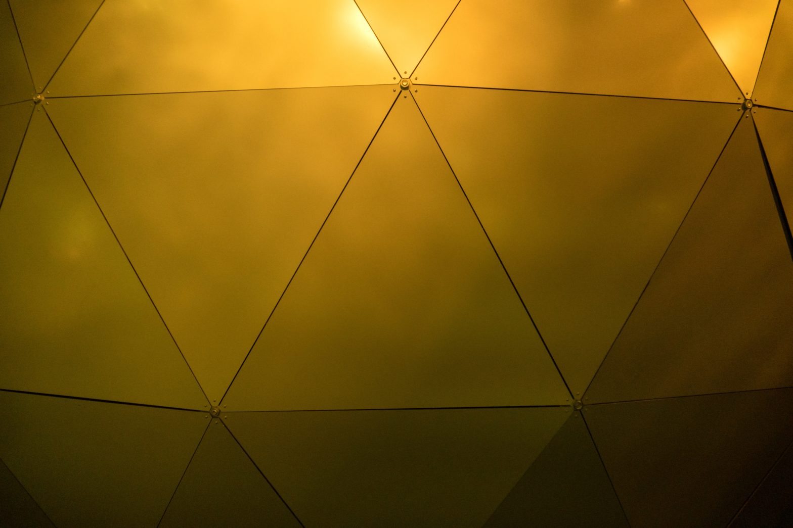 Gold geodesic wall photo